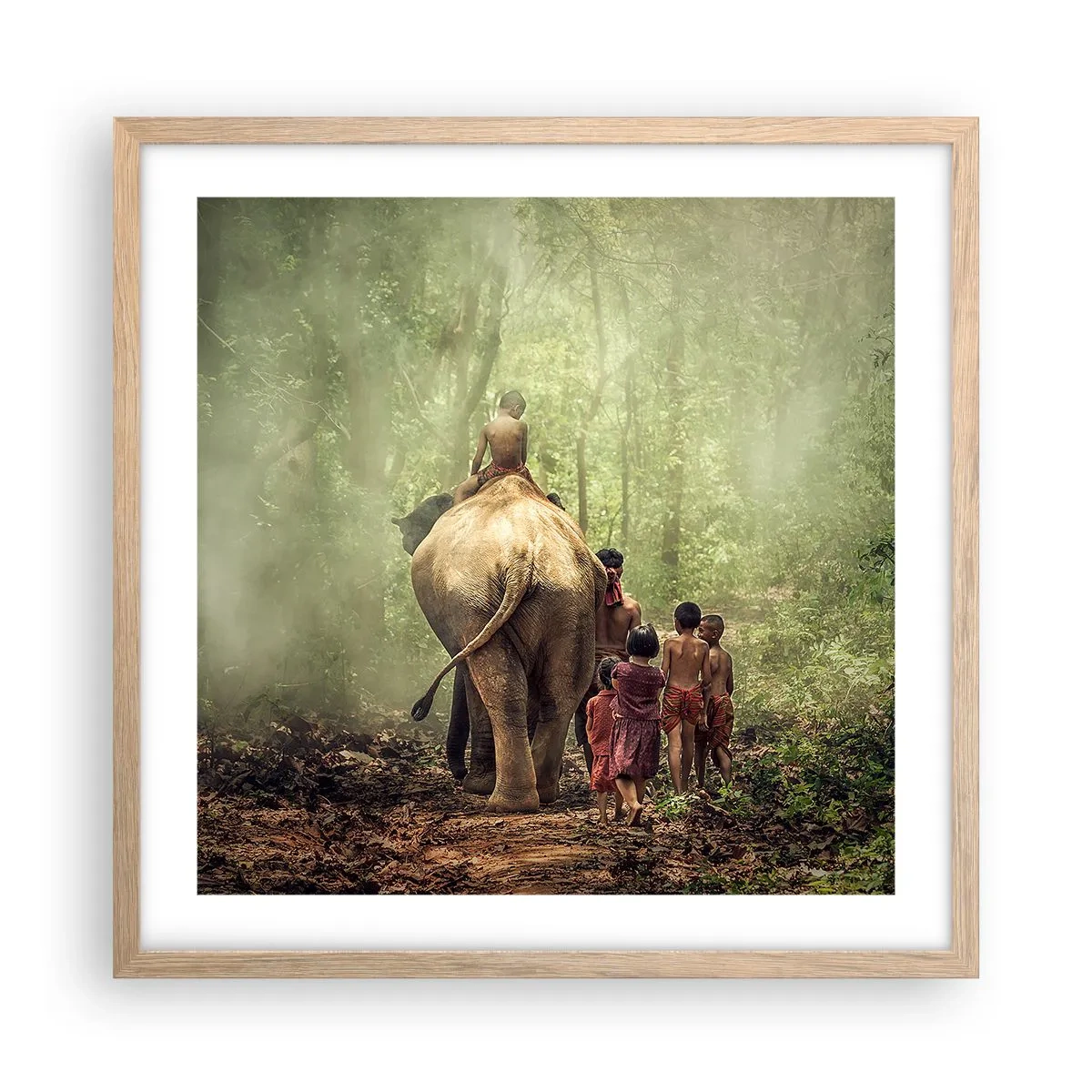 Een poster in een licht eiken lijst - Nieuw Jungle Boek - 50x50 cm