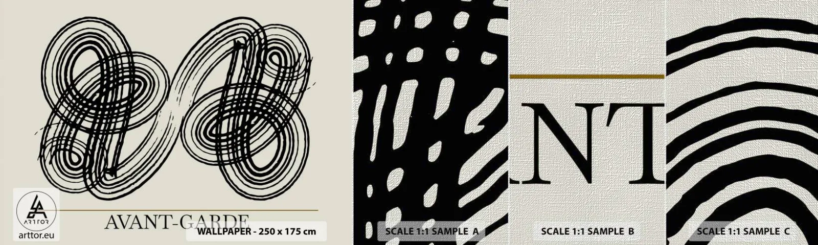 Fotobehang Monster Premium Canvas - Het kwam er spontaan uit - Minimalisme, Scandinavisch, Schrijven - 100x30 cm