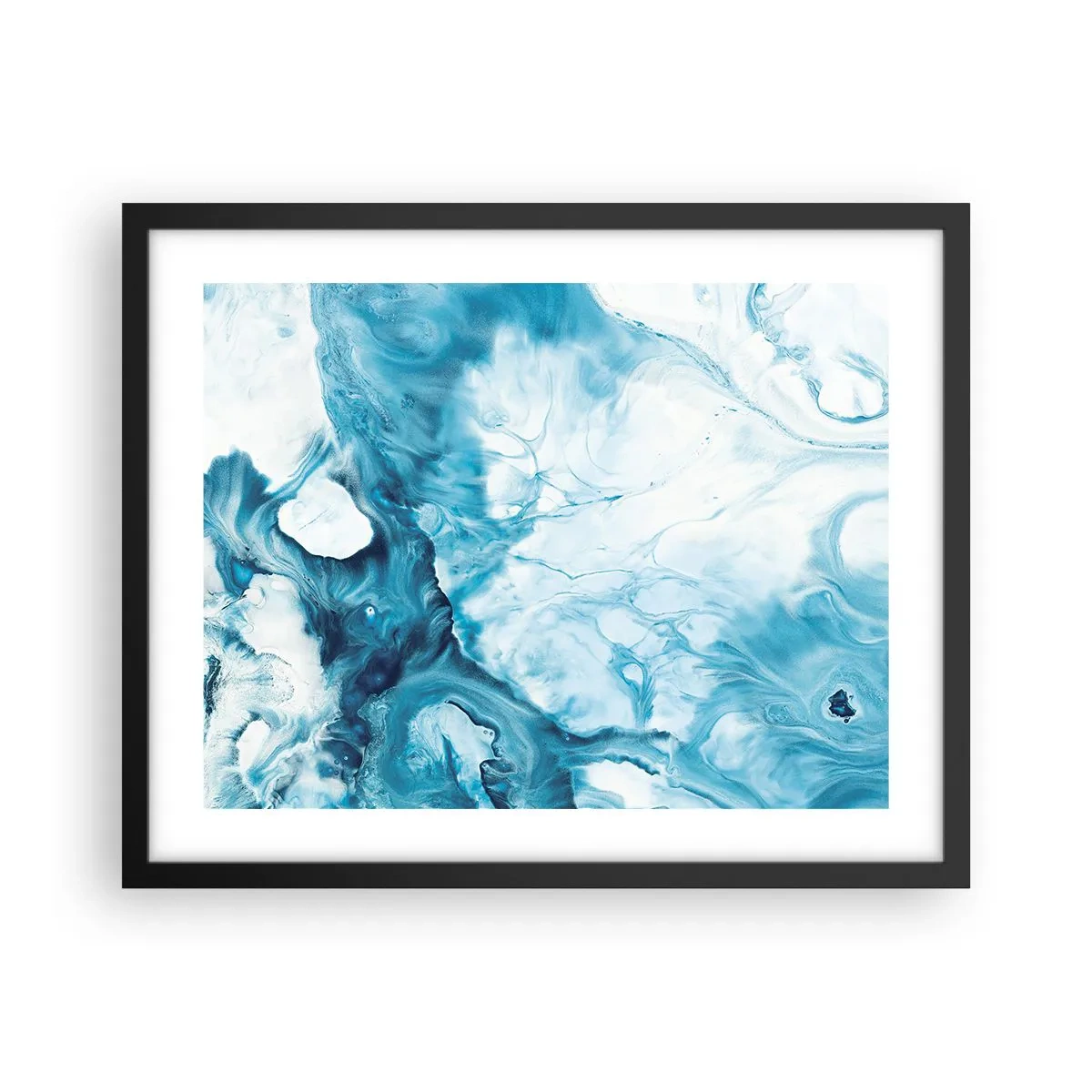 Poster in een zwarte lijst - Blauw Concert - 50x40 cm