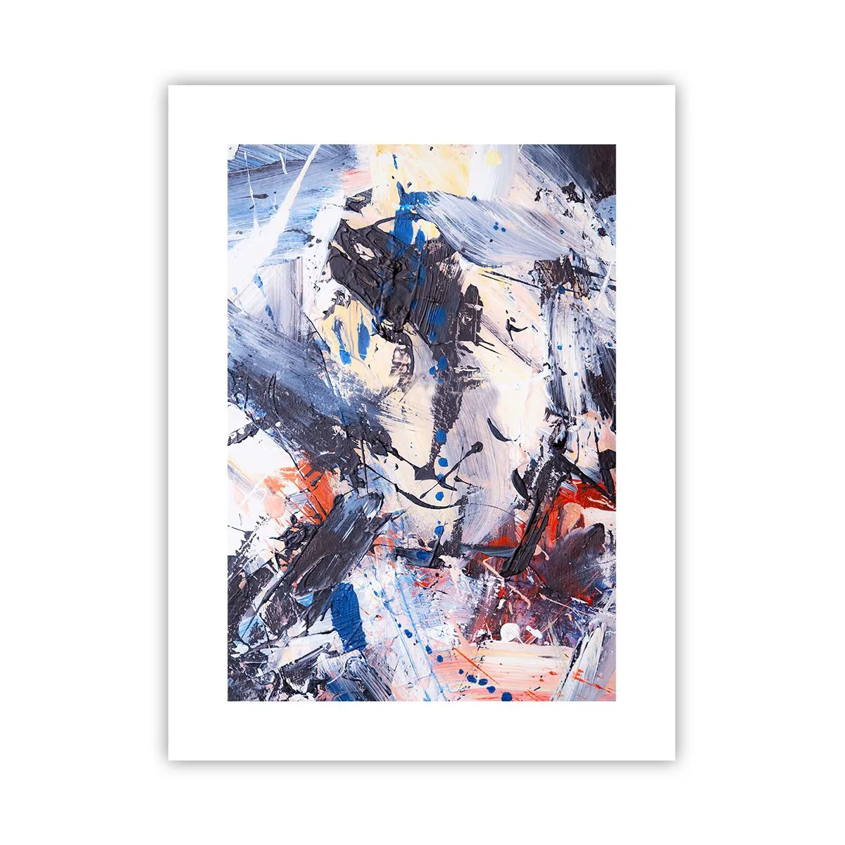 Poster - Gekke dans van abstractie - 30x40 cm