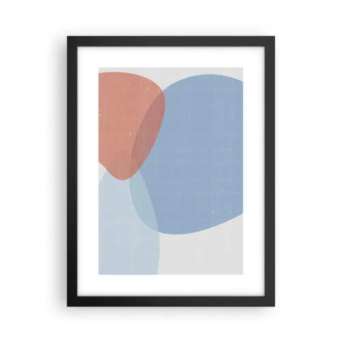 Poster in een zwarte lijst - Pastelkleurige relaties - 30x40 cm
