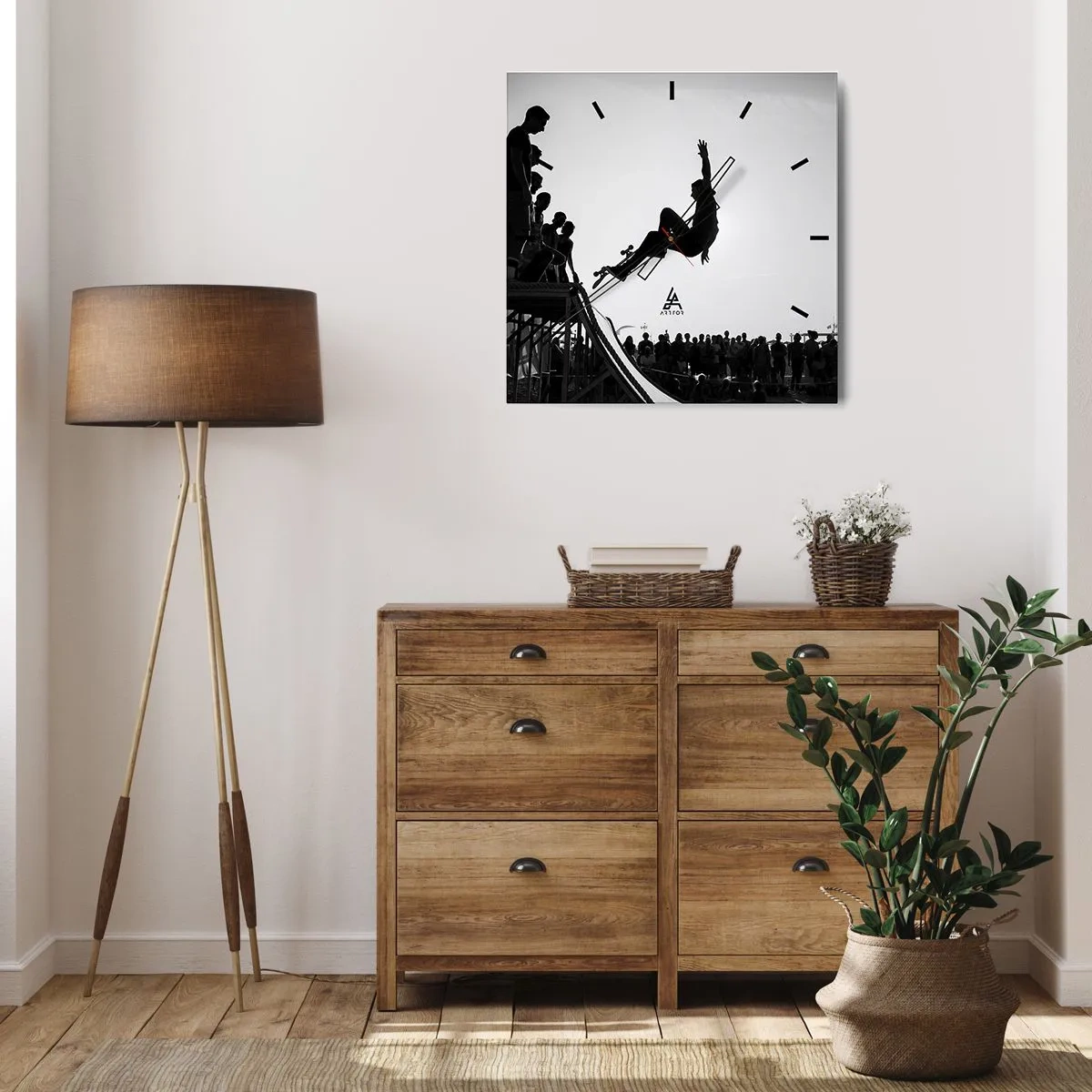 Wandklok - Klok - Helden en kijkers - 40x40 cm