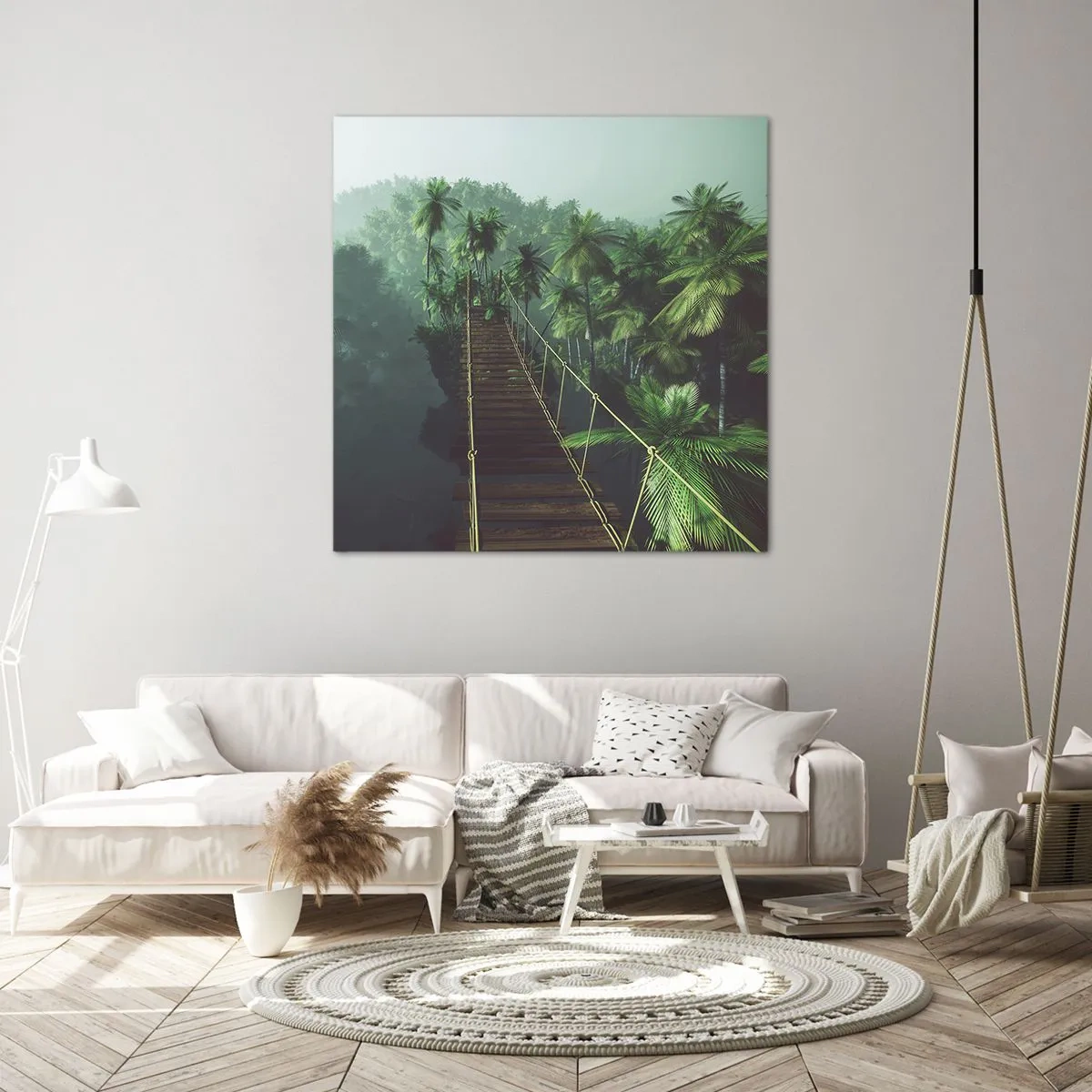 Schilderen op canvas - Over de branding van groen - 50x50 cm