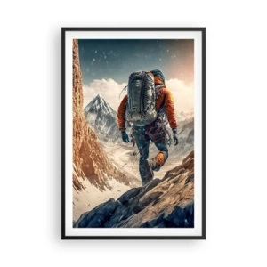 Poster in een zwarte lijst - Eenzame strijder - 61x91 cm