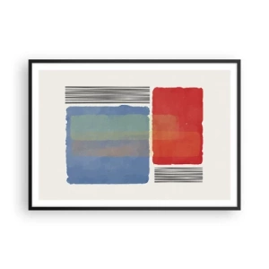 Poster in een zwarte lijst - De geest en de letter van de geometrie - 100x70 cm