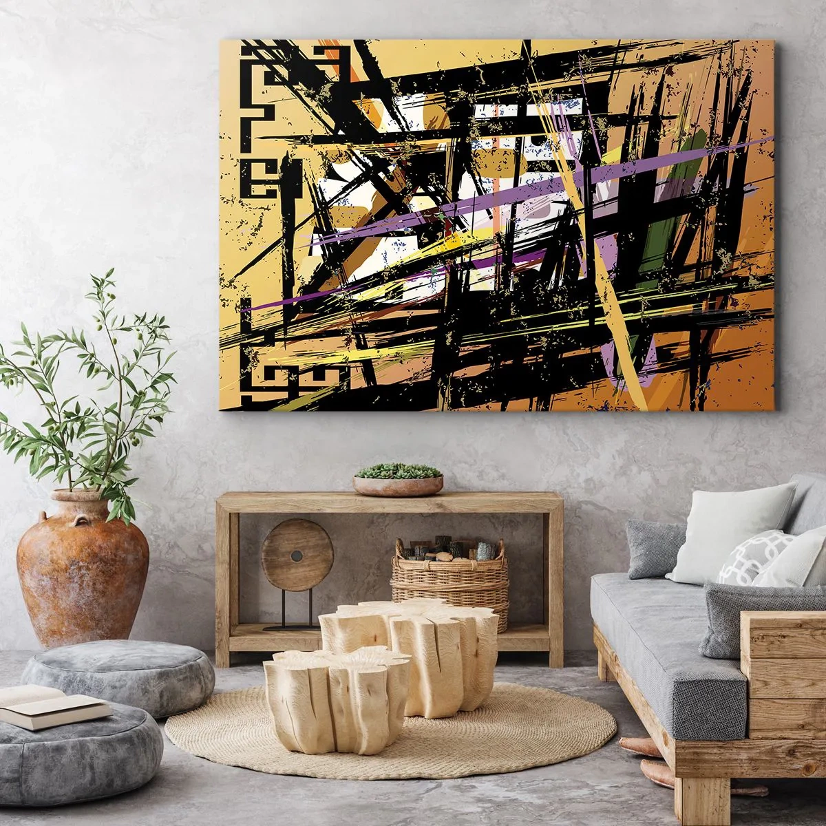 Schilderen op canvas - Een scherp snijden - 100x70 cm