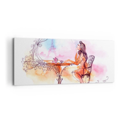 Schilderen op canvas - Parijse chic - 100x40 cm