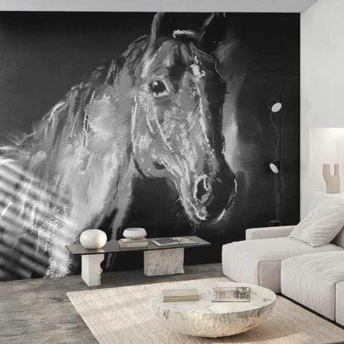 Zelfklevend Fotobehang Deluxe Sticker - De glans van een nobele ziel - Dieren, Paard, Merrie - 100x70 cm