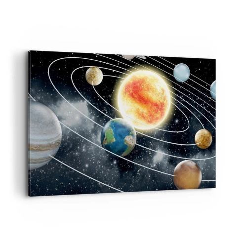 Schilderen op canvas - Kosmische dans - 120x80 cm