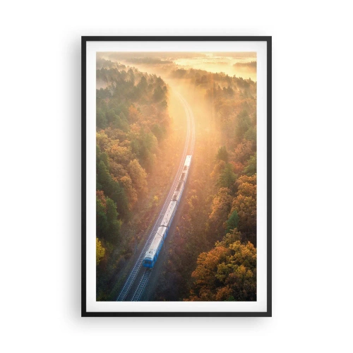 Poster in een zwarte lijst - Herfst reis - 61x91 cm