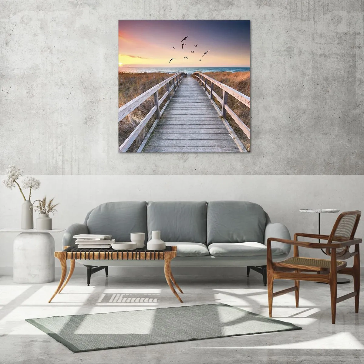 Schilderen op glas - De ruimte voor opvliegen - 70x70 cm