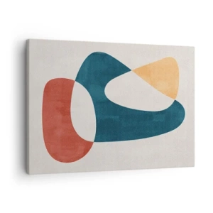 Schilderen op canvas - Abstracte vormen in harmonieuze kleuren - 70x50cm - Invloeden en metamorfoses - Moderne wanddecoratie voor woonkamer en slaapkamer ARTTOR