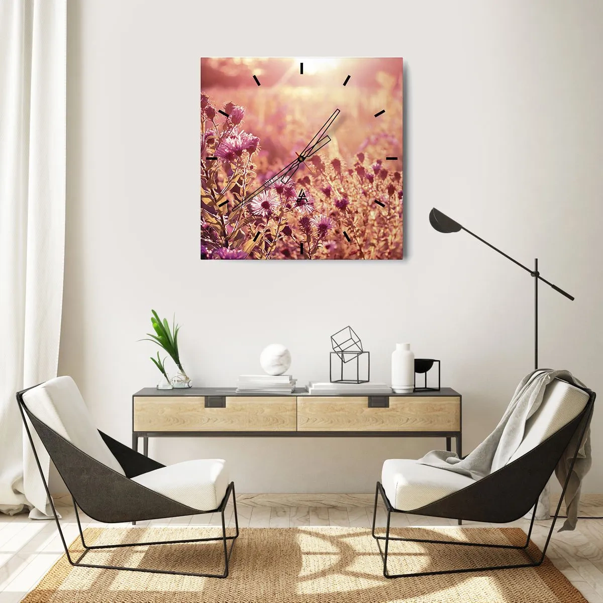 Wandklok - Klok - Voordat de zomer voorbij is - 30x30 cm