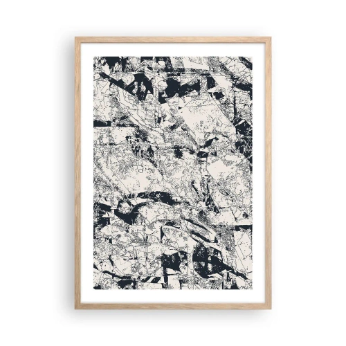 Een poster in een licht eiken lijst - Interpenetratie van tegenstellingen - 50x70 cm