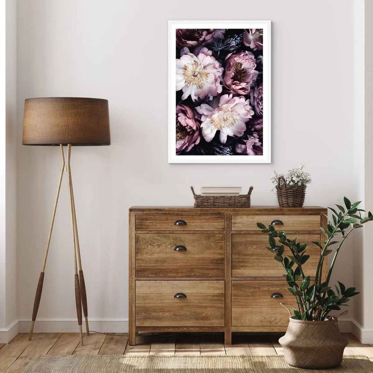 Poster in een witte lijst - Boeket ouderwets - 30x40 cm