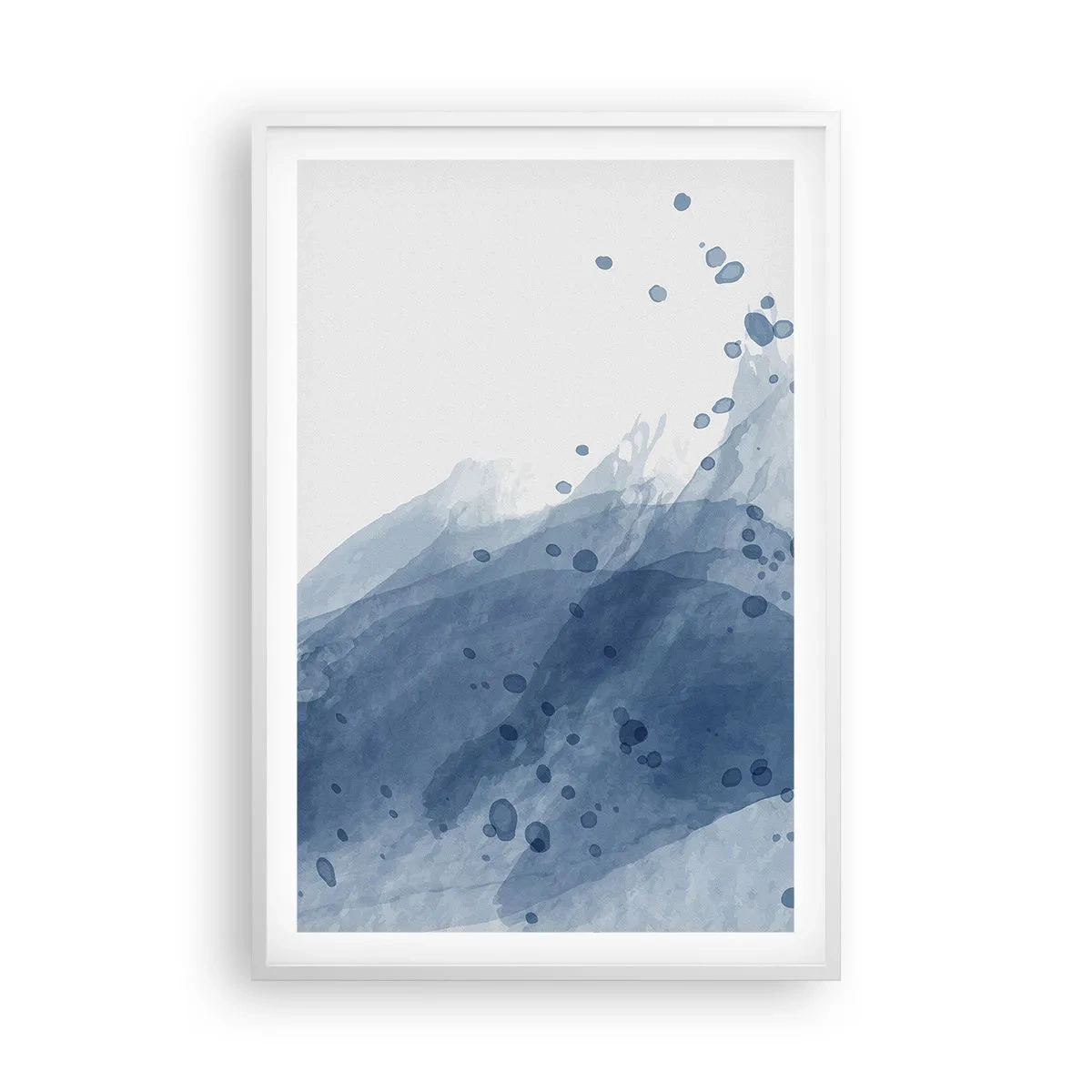 Poster in een witte lijst - Blauwe tule - 61x91 cm