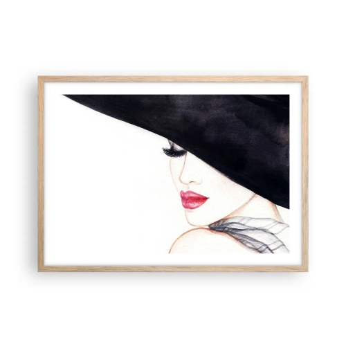Een poster in een licht eiken lijst - Elegantie en sensualiteit - 70x50 cm