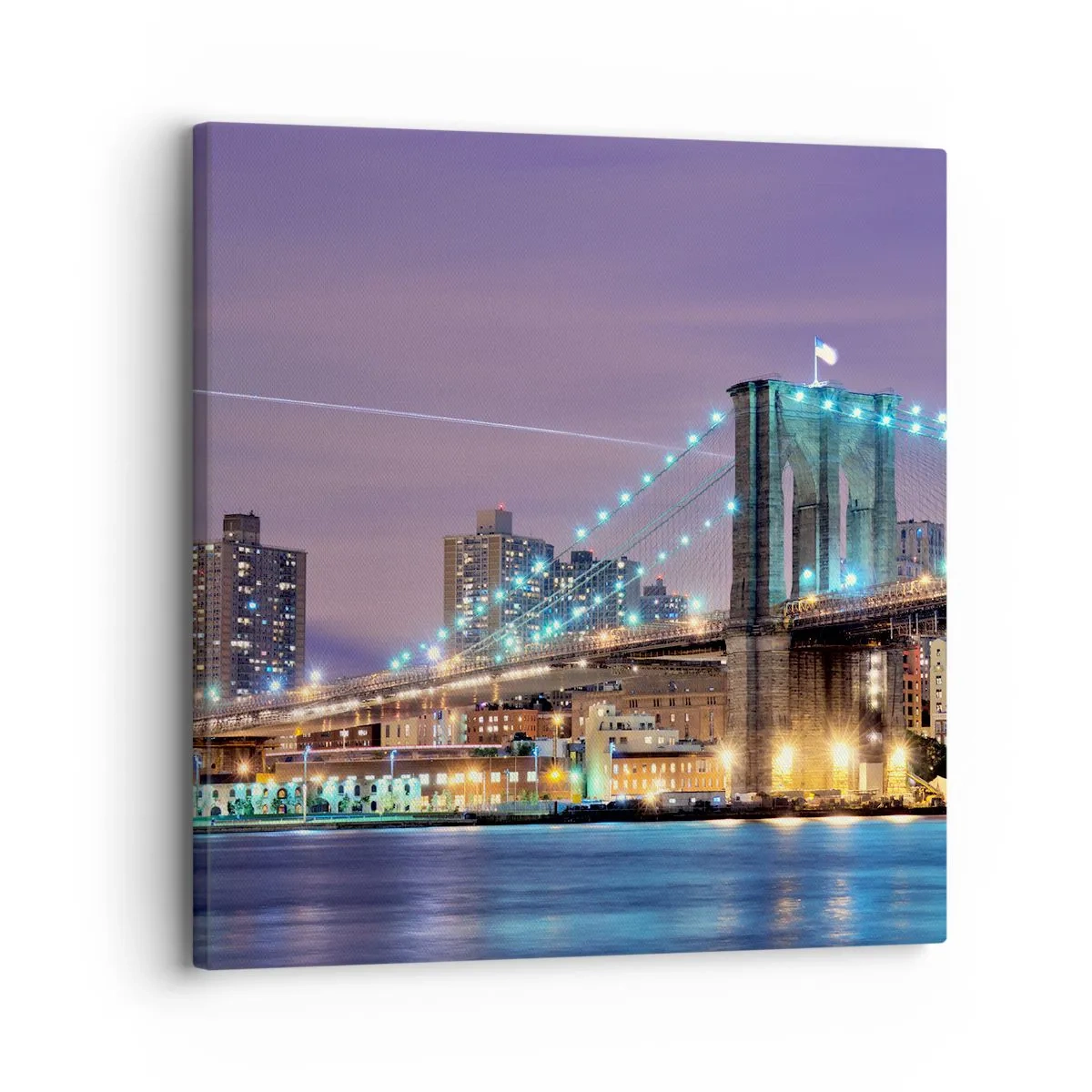 Schilderen op canvas - Al vele jaren de Brooklyn Bridge - 30x30 cm