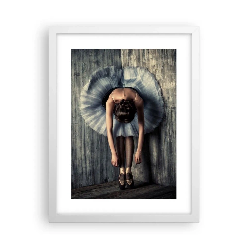 Poster in een witte lijst - Wanneer de muziek stopt - 30x40 cm