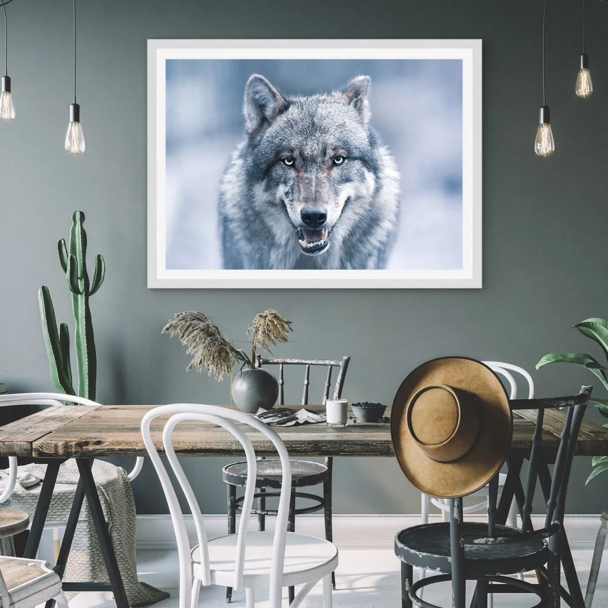 Poster in een witte lijst - Ga jij de uitdaging aan? - 100x70 cm