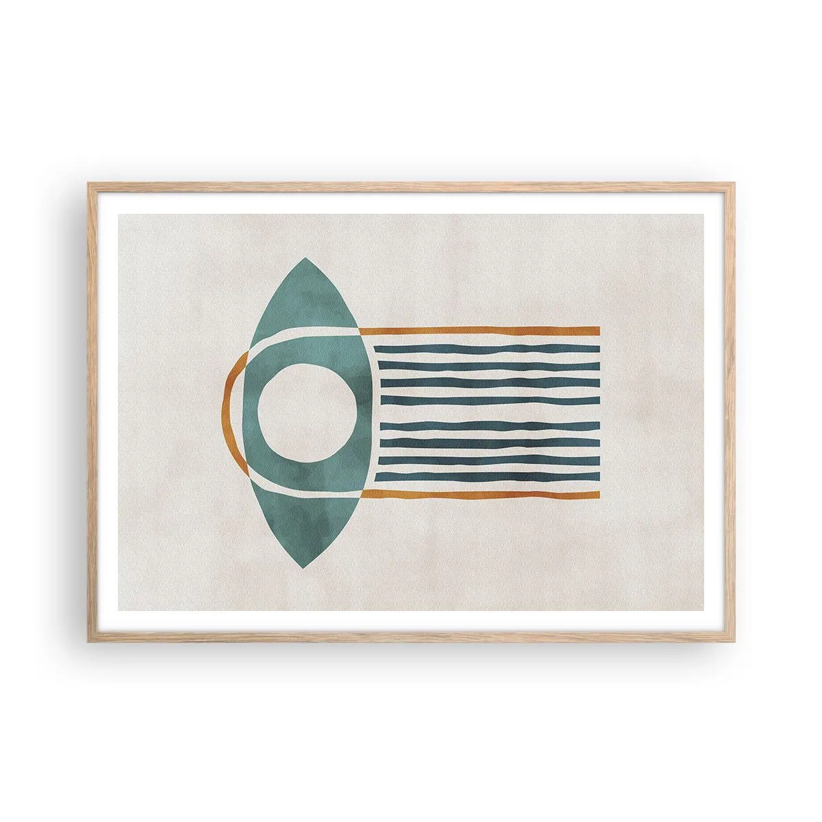 Een poster in een licht eiken lijst - Tekens en rituelen - 100x70 cm