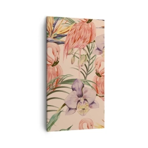Schilderen op canvas - Roze ballet in bloemen - 45x80 cm