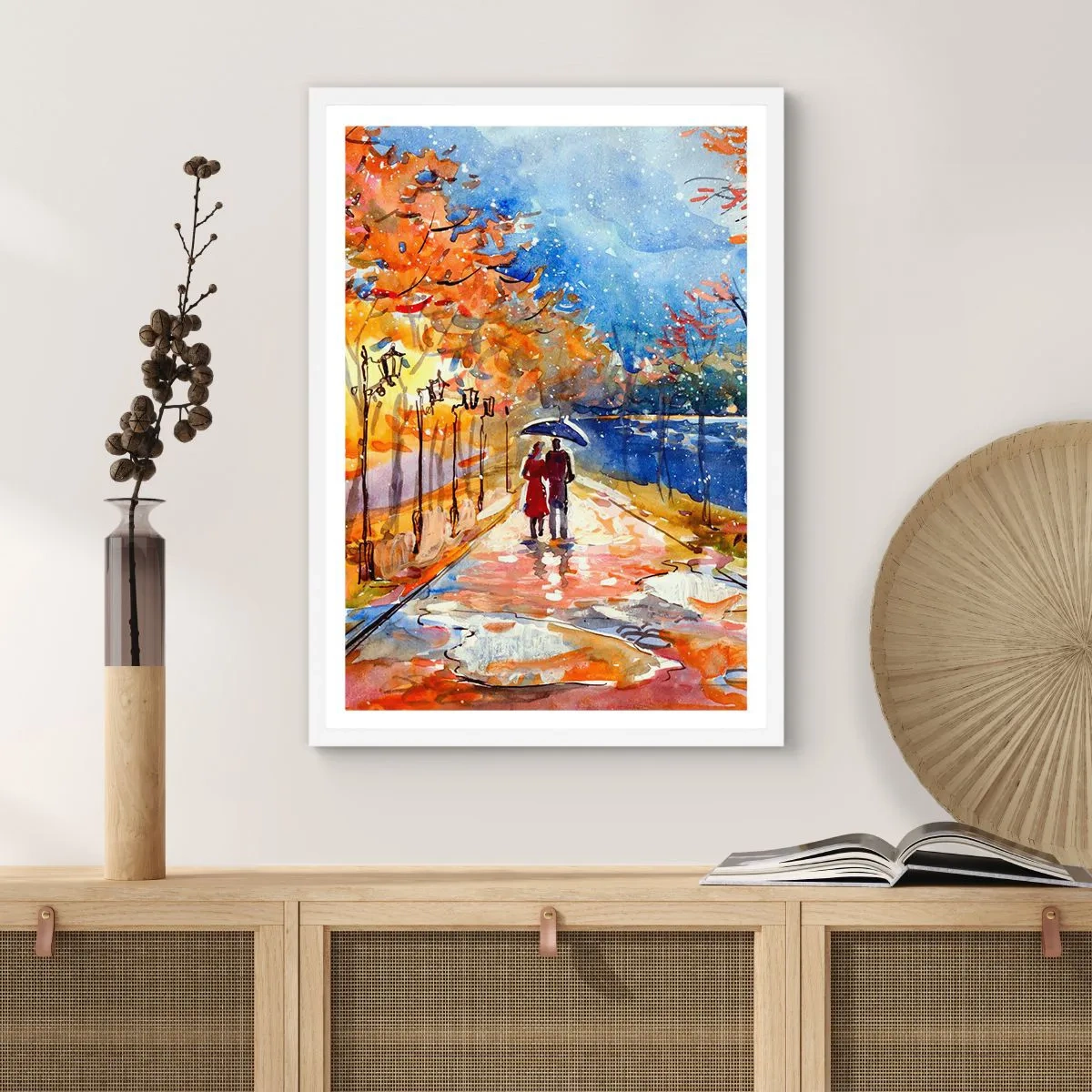 Poster in een witte lijst - Samen tot de grens van de tijd - 40x50 cm