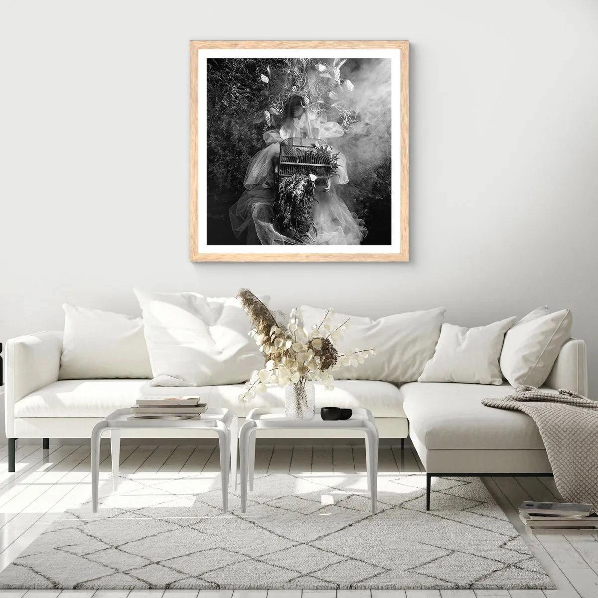 Een poster in een licht eiken lijst - Moeder zelf - Natuur - 40x40 cm