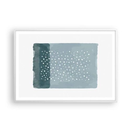 Poster in een witte lijst - Gegroeid op blauw - 100x70 cm