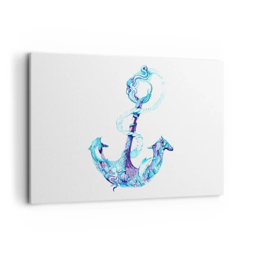 Schilderen op canvas - De vertrouweling van de geheimen van de zee - 120x80 cm