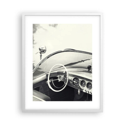 Poster in een witte lijst - Weer voor de rijken - 40x50 cm