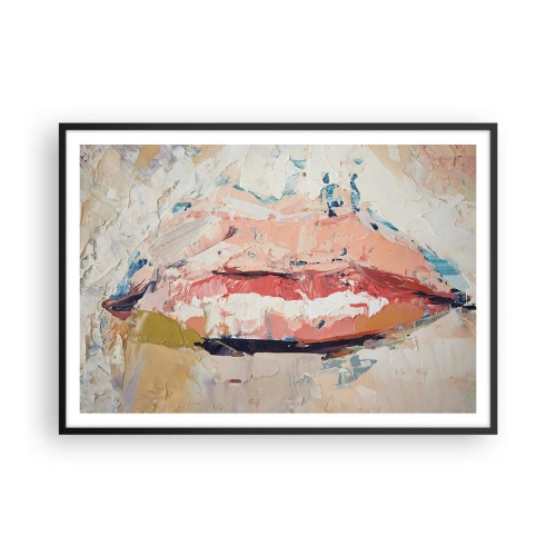 Poster in een zwarte lijst - Het wekt de zintuigen - 100x70 cm