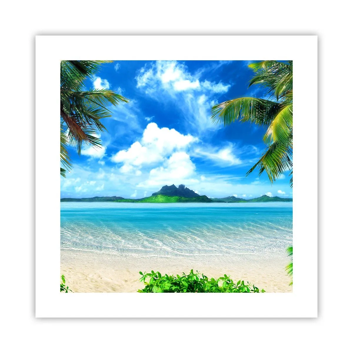 Poster - Het azuur van de tropen - 40x40 cm