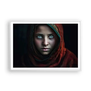 Poster in een witte lijst - Oosterse prinses - 100x70 cm