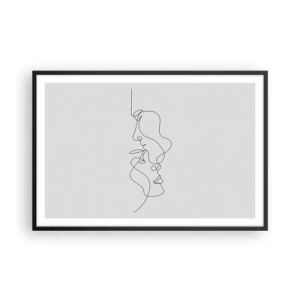 Poster in een zwarte lijst - De hitte van bittere verlangens - 91x61 cm