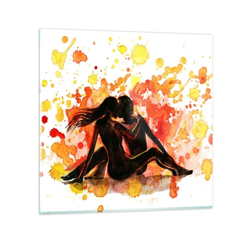 Schilderen op glas - En er was licht - 70x70 cm