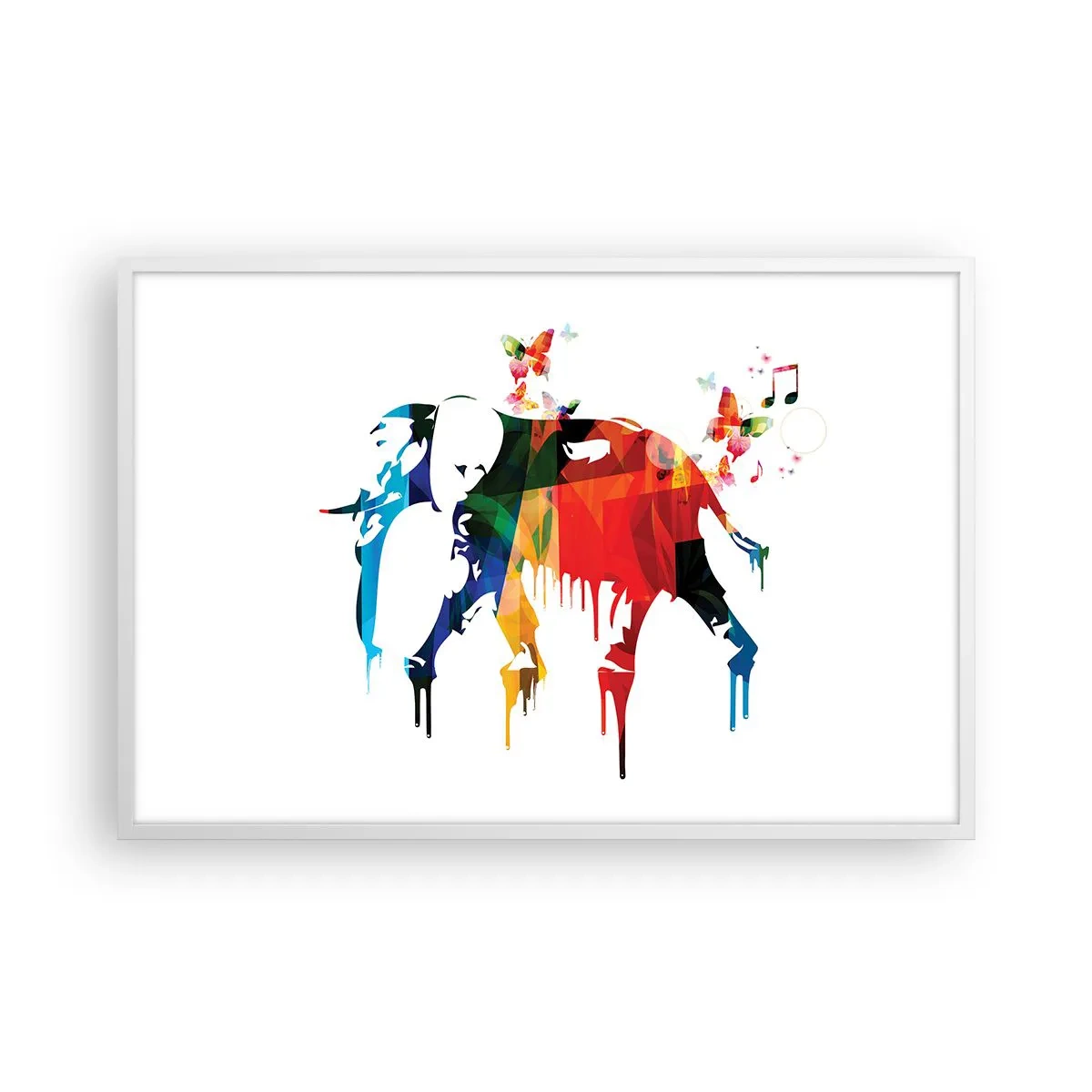 Poster in een witte lijst - Iedereen kan dansen - 91x61 cm