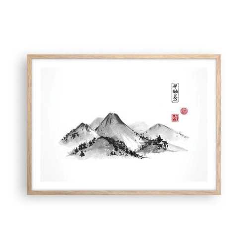 Een poster in een licht eiken lijst - Oneindige verte - 70x50 cm