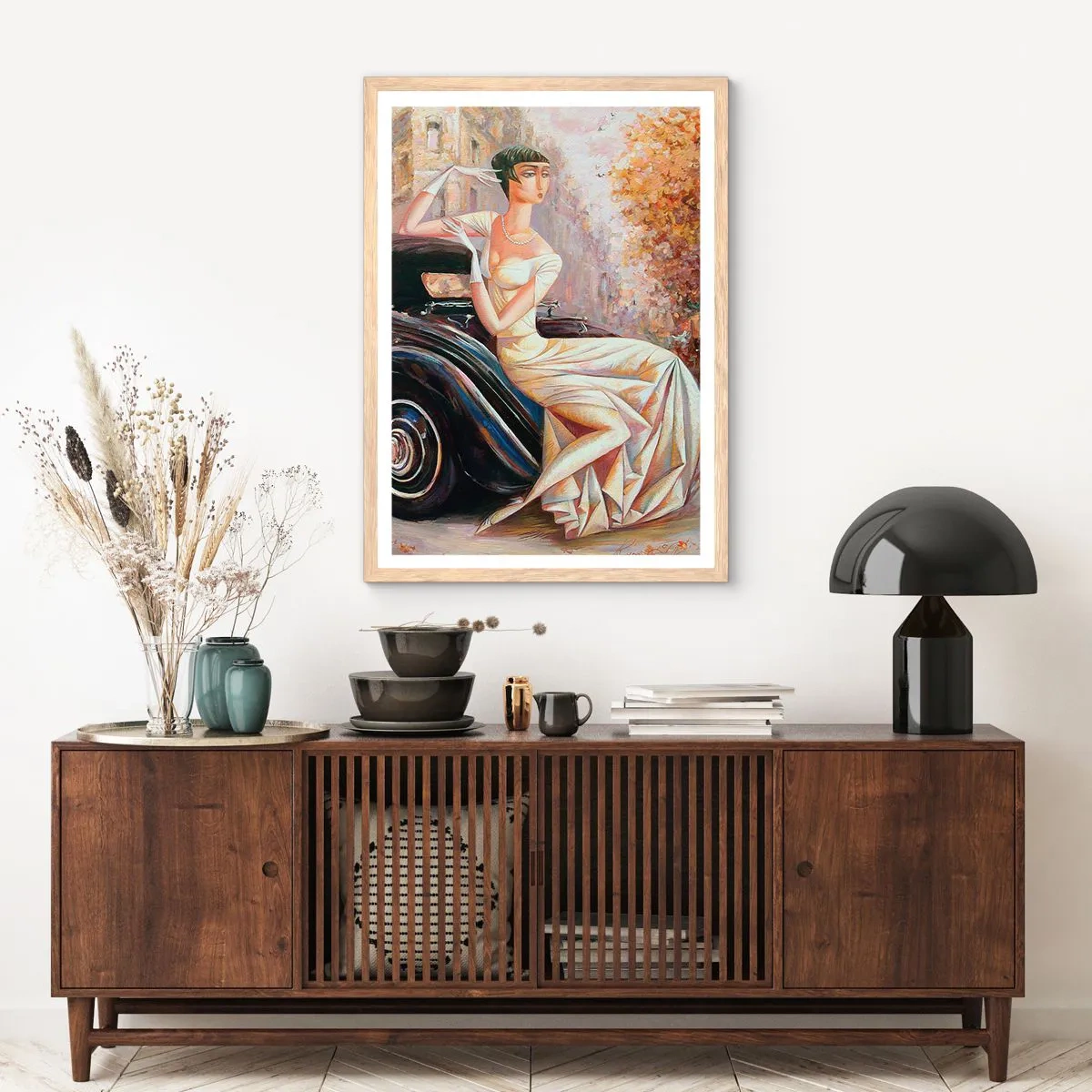 Een poster in een licht eiken lijst - Elegantie in retrostijl - 50x70 cm