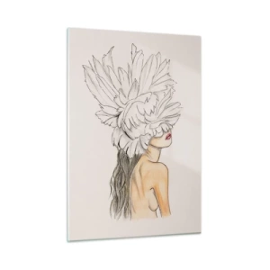 Schilderen op glas - gekroonde schoonheid - 50x70 cm