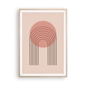 Een poster in een licht eiken lijst - Onweerstaanbare aantrekkingskracht - 70x100 cm