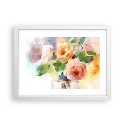 Poster in een witte lijst - Delicaat als aquarel - 40x30 cm