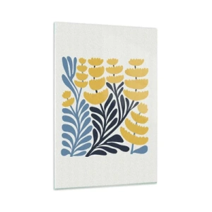 Schilderen op glas - Zonnig bloembed - 80x120 cm