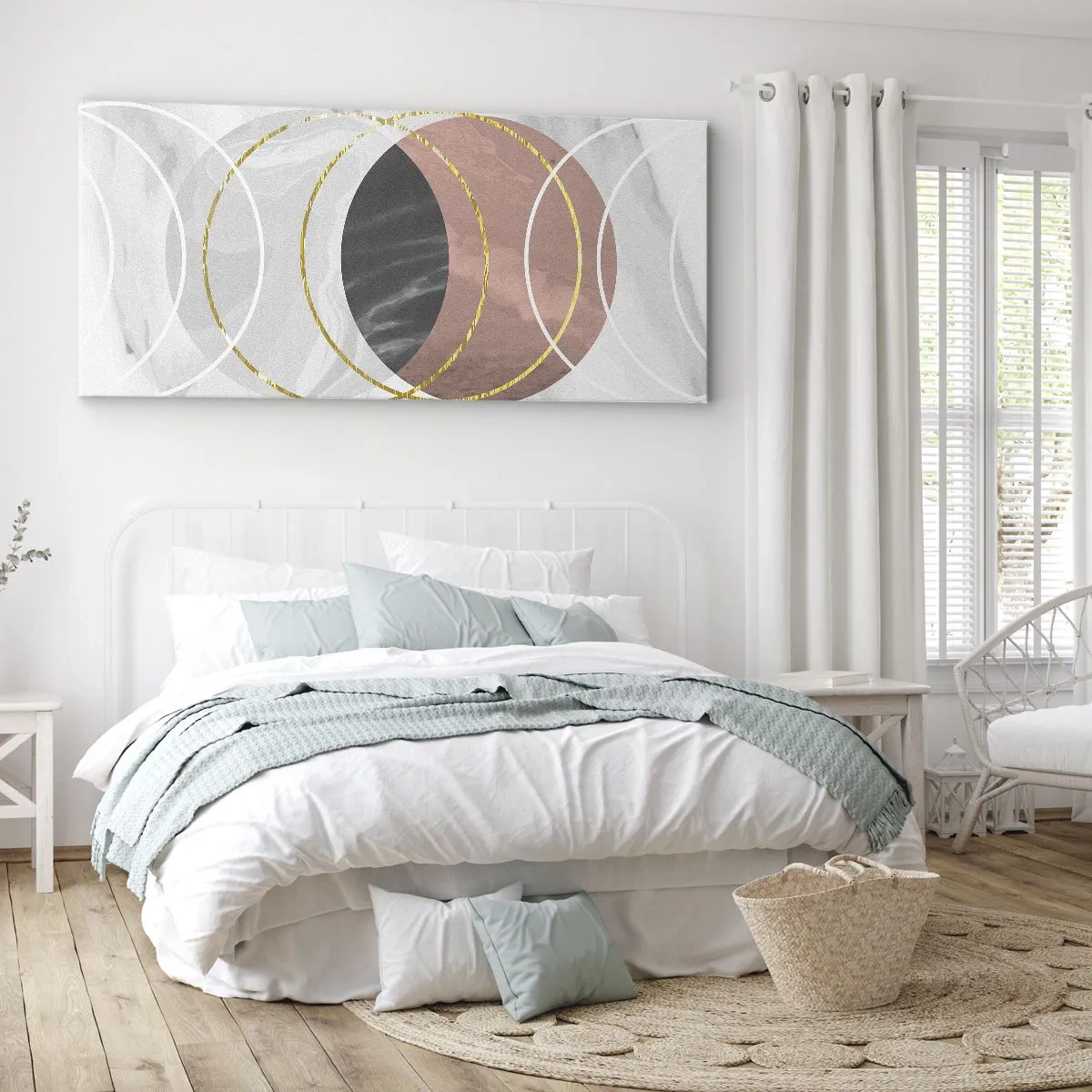 Schilderen op canvas - Muziek van de sferen - 160x50 cm