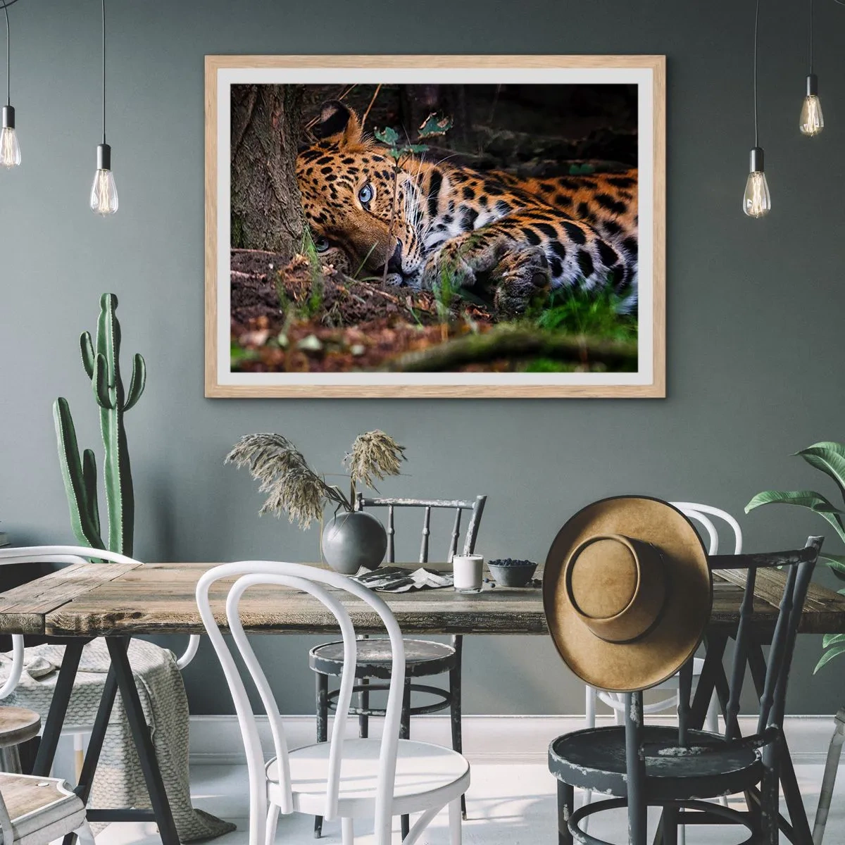 Een poster in een licht eiken lijst - Geloof me - 50x40 cm