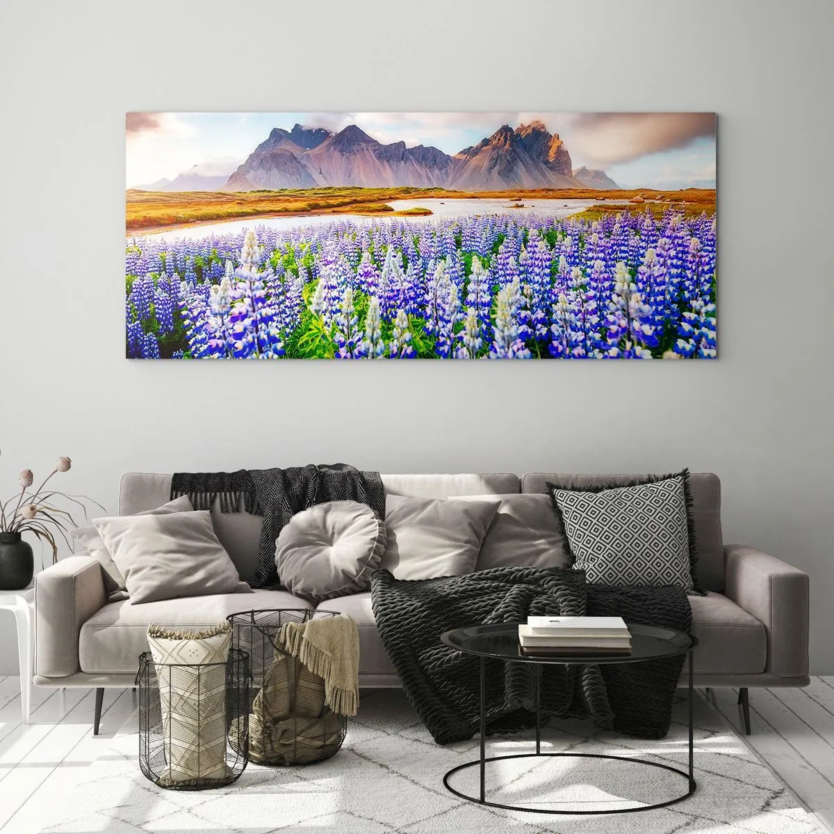 Schilderen op glas - Kracht en soberheid naast zachtheid - 120x50 cm