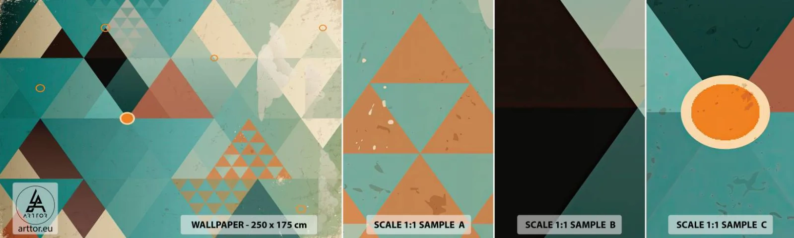 Fotobehang Monster Zelfklevend Deluxe Sticker - Eenheid van veelheid, veelheid van eenheid - Abstractie, Deel, Modern patroon - 100x30 cm