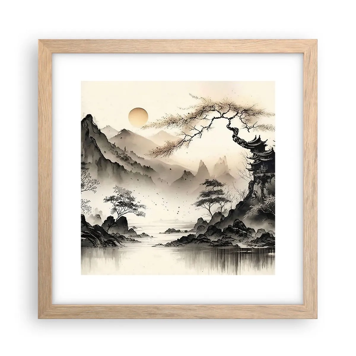 Een poster in een licht eiken lijst - De unieke charme van het Oosten - 30x30 cm