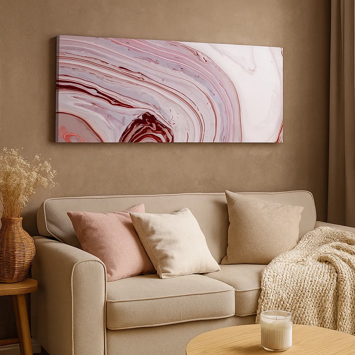 Schilderen op canvas - Rechtdoor, dan rechts naar beneden - 30x30 cm