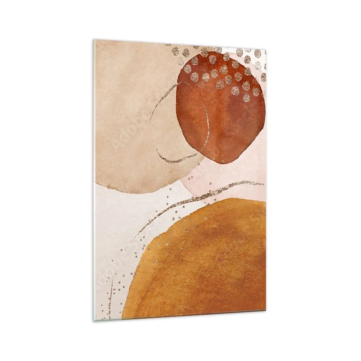 Schilderen op glas - Rondheid en beweging - 70x100 cm